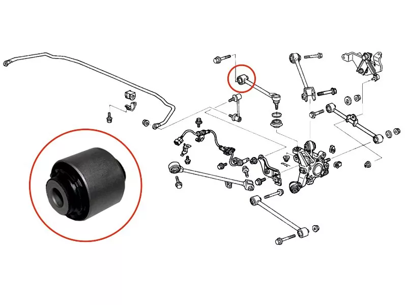 Сайлентблок Honda Accord 97-08 / CR-V 11-18 - Артикул ST52350SEA000B - Производитель Sat - Фото, Отзывы, Цены 