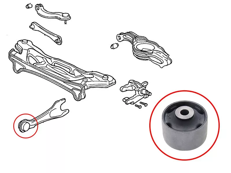 Сайлентблок рычага Honda Accord 02-08 - Артикул ST52372SED000B - Производитель Sat - Фото, Отзывы, Цены 