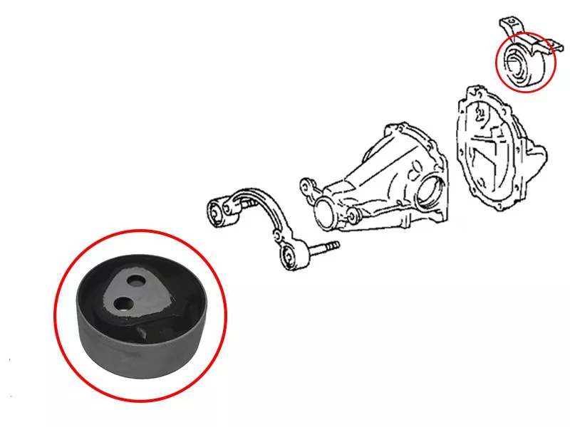 Сайлентблок задней опоры дифференциала -TAB218 Febest для TOYOTA RAV4