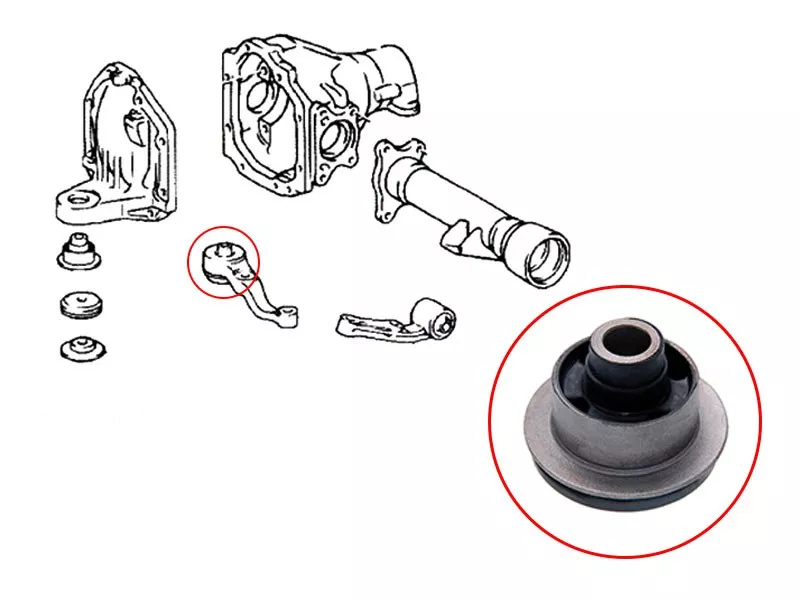 Сайлентблок редуктора Toyota Land Cruiser (J100) 98-07 / Lexus LX 98-07 - Артикул ST5238060030B - Производитель Sat - Фото, Отзывы, Цены 