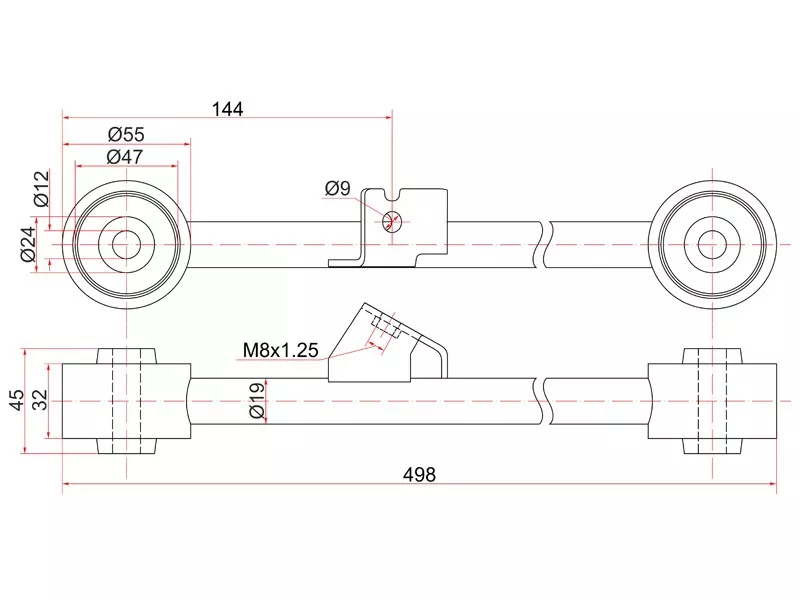 Тяга задняя продольная нижняя HONDA HR-V LH - Артикул ST52380S2H000 - Производитель Sat - Фото, Отзывы, Цены 