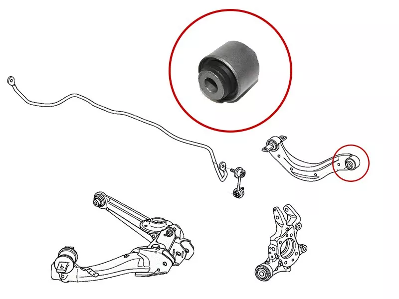 Сайлентблок рычага Honda Civic 05-15 / Hyundai Santa Fe 12-19 - Артикул ST52390SNAA00B2 - Производитель Sat - Фото, Отзывы, Цены 