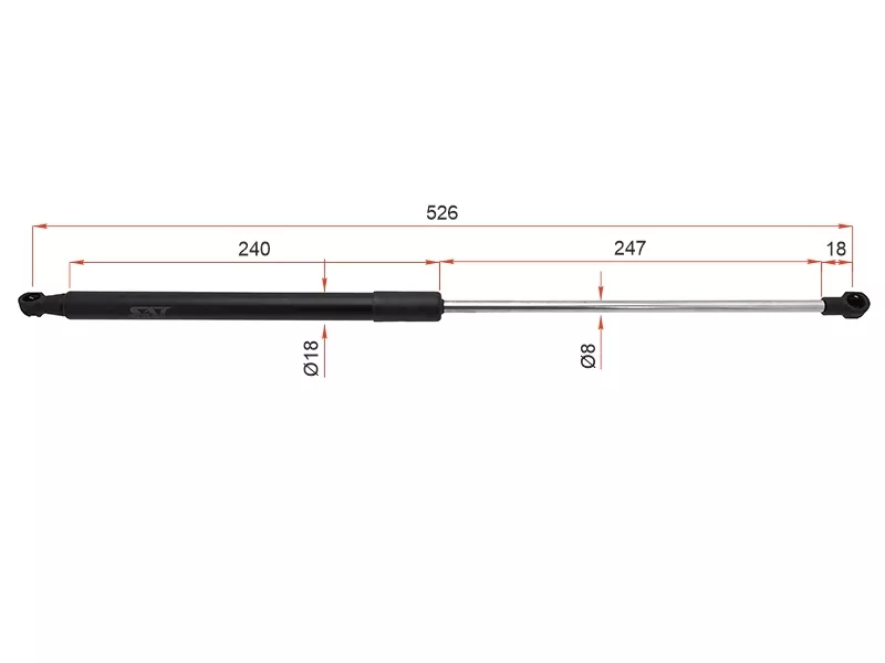 Амортизатор капота Toyota Land Cruiser Prado (J150) 09-20 / Lexus GX 09-19 (Справа=Слева) - Артикул ST534400W220 - Производитель Sat - Фото, Отзывы, Цены 