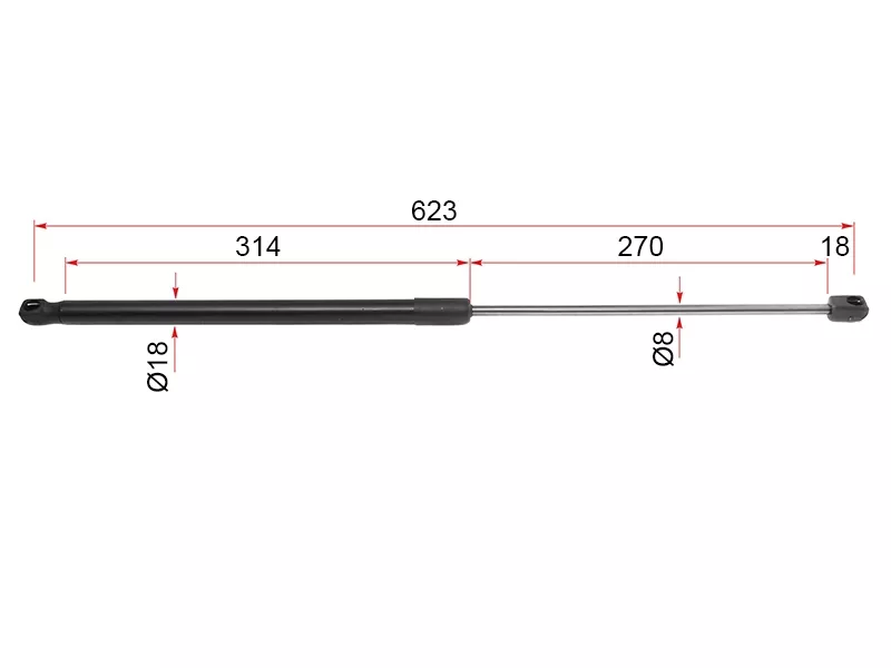 Амортизатор капота Toyota Camry (XV70) 17-21 / Camry UAE/USA 17-20 (Справа=Слева) - Артикул ST5345006170 - Производитель Sat - Фото, Отзывы, Цены 