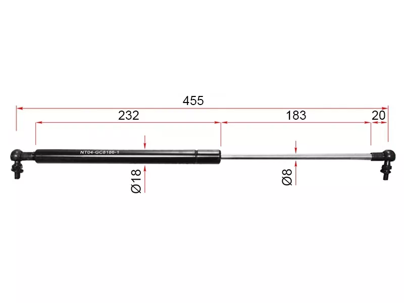 Амортизатор капота Toyota Land Cruiser Prado (J120) 02-09 / Lexus GX 02-09 / Toyota 4Runner 02-09 / Hilux Surf 02-09 (Справа=Слева) - Артикул ST5345069055 - Производитель Sat - Фото, Отзывы, Цены 