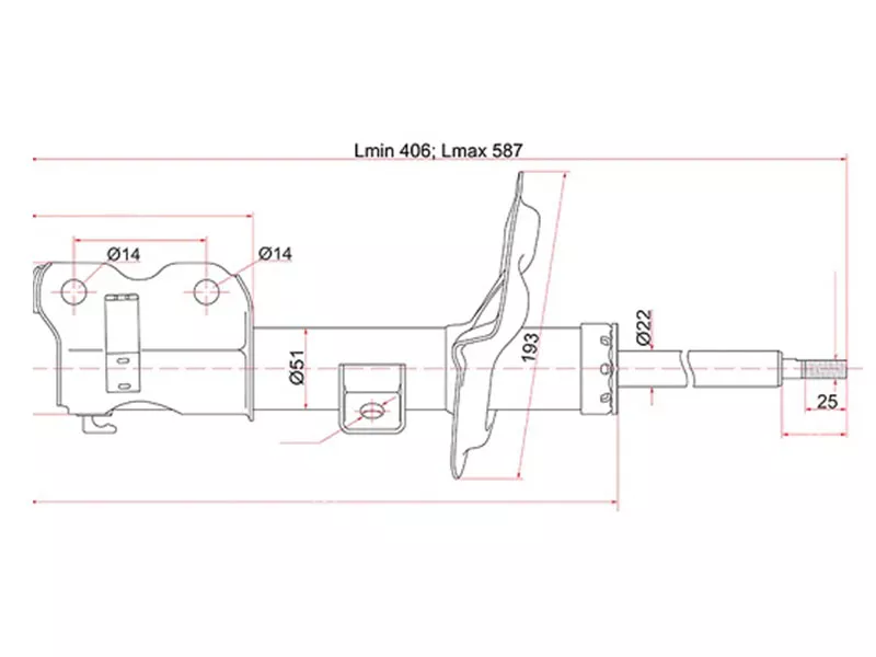 Стойка передняя Nissan Teana 03-08 - Артикул ST543039Y026 - Производитель Sat - Фото, Отзывы, Цены 