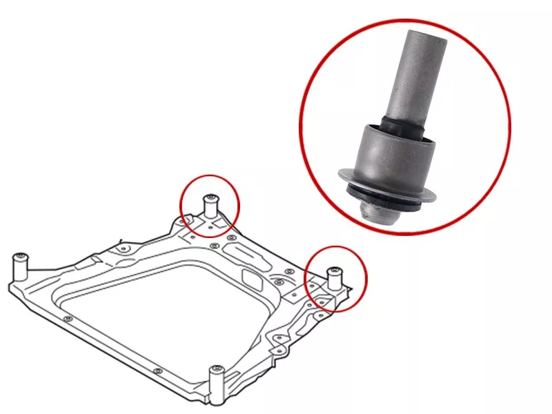 Сайлентблок подрамника Nissan Qashqai 06-13 / X-Trail 07-15 - Артикул ST54467JD00A - Производитель Sat - Фото, Отзывы, Цены 