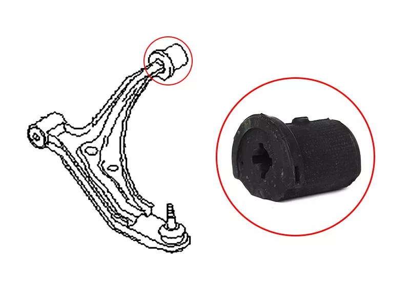 Сайлентблок рычага Nissan March 92-02 / Cube 98-02 - Артикул ST5447641B02 - Производитель Sat - Фото, Отзывы, Цены 