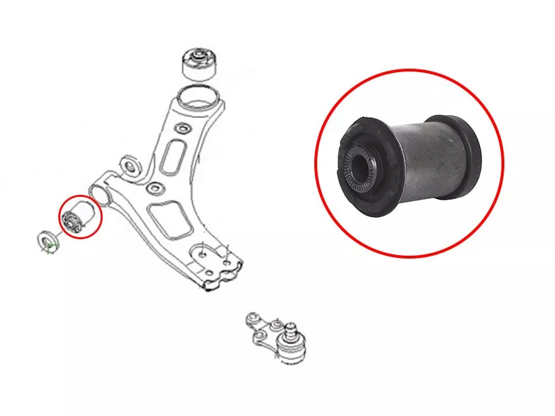 Сайлентблок рычага Hyundai Grand Starex 07-22 / H1 07-22 - Артикул ST545514H000 - Производитель Sat - Фото, Отзывы, Цены 