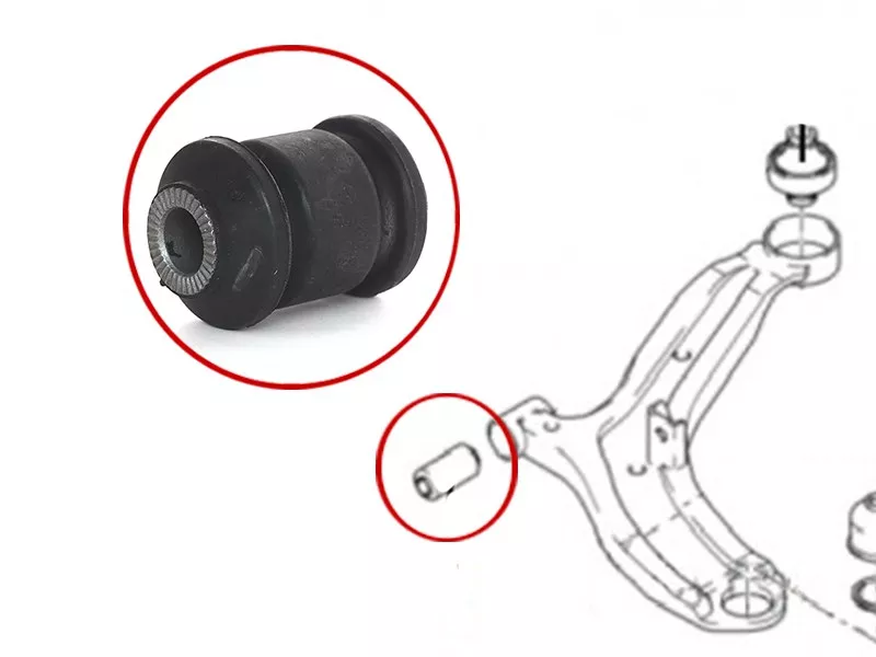 Сайлентблок рычага Hyundai Solaris 10-20 / Kia Rio 05-22 - Артикул ST545514L000 - Производитель Sat - Фото, Отзывы, Цены 