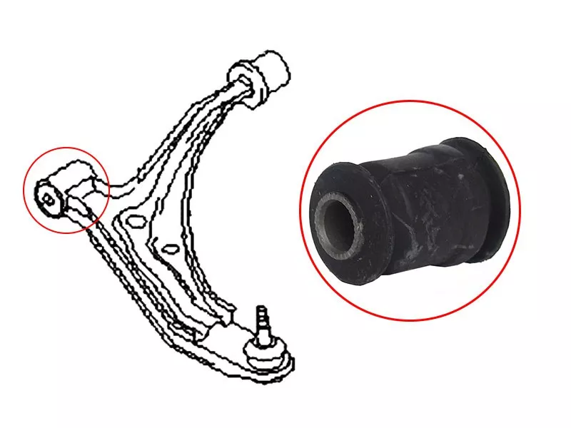 Сайлентблок рычага Nissan March 92-02 / Cube 98-02 - Артикул ST5456041B02 - Производитель Sat - Фото, Отзывы, Цены 