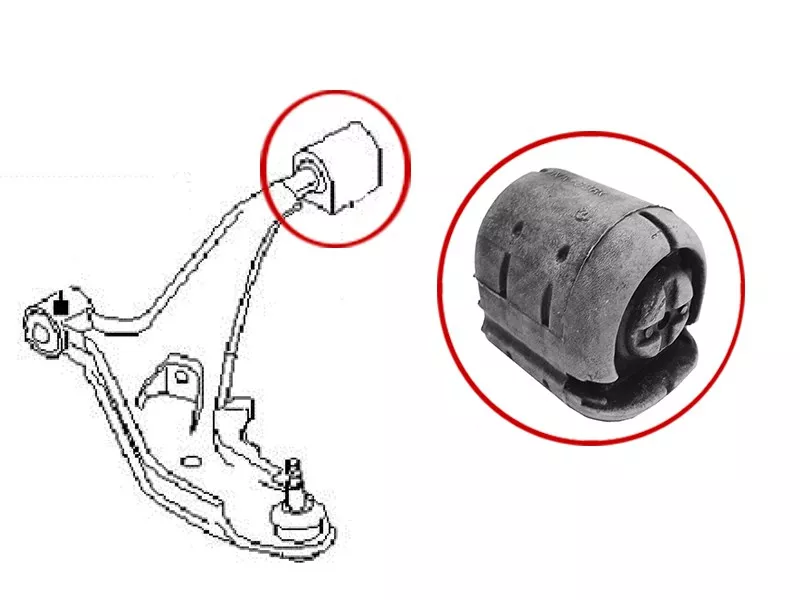 Сайлентблок рычага Nissan AD 90-99 / Almera 95-00 - Артикул ST545700M000 - Производитель Sat - Фото, Отзывы, Цены 