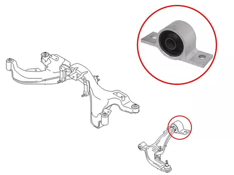 Сайлентблок Nissan Serena 99-05 (Слева) - Артикул ST545704N000L - Производитель Sat - Фото, Отзывы, Цены 