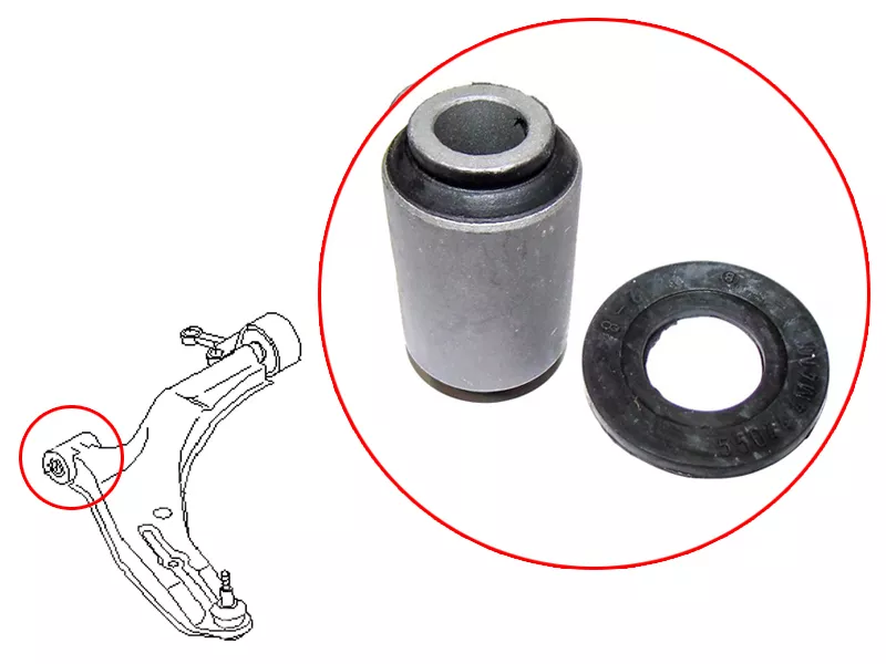 Сайлентблок рычага Nissan AD 99-08 / Almera 00-06 - Артикул ST550444M410 - Производитель Sat - Фото, Отзывы, Цены 