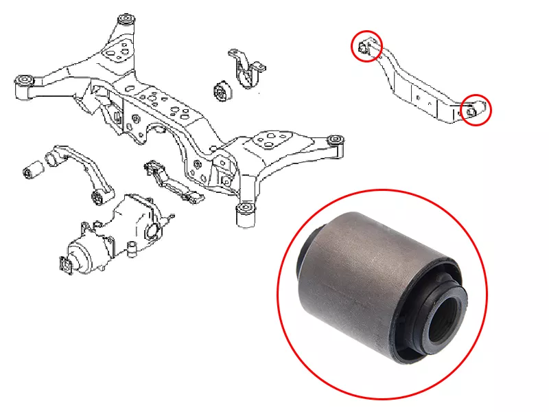 Сайлентблок цапфы Nissan Primera 95-02 / Serena 99-05 - Артикул ST551204N000 - Производитель Sat - Фото, Отзывы, Цены 