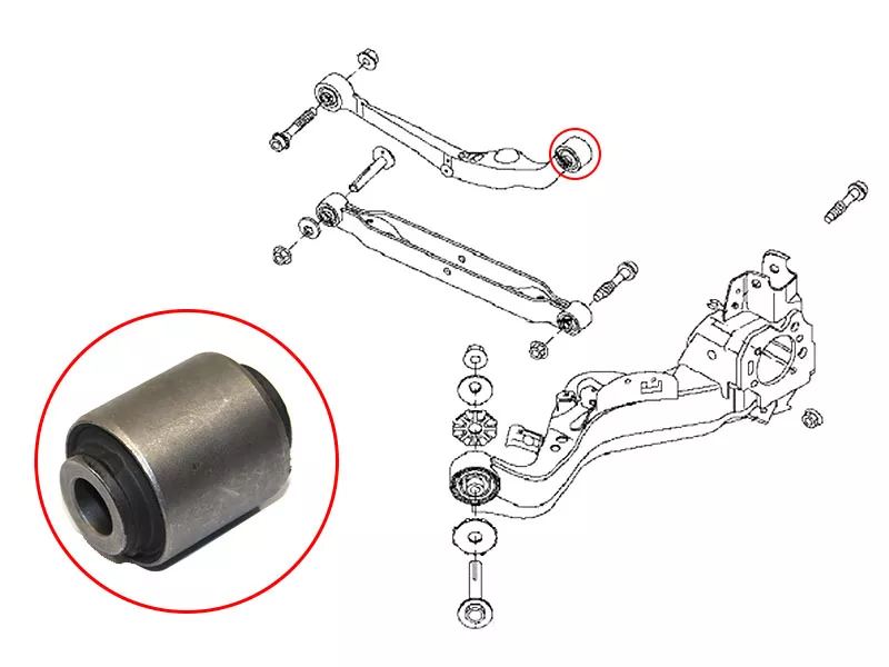 Сайлентблок рычага Nissan Juke 10-20 / Qashqai 06-22 - Артикул ST55120JD000 - Производитель Sat - Фото, Отзывы, Цены 