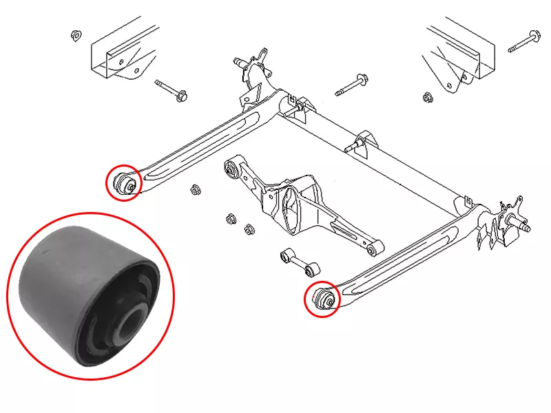Сайлентблок балки Nissan Almera 95-06 / Primera 95-02 - Артикул ST551300M000 - Производитель Sat - Фото, Отзывы, Цены 