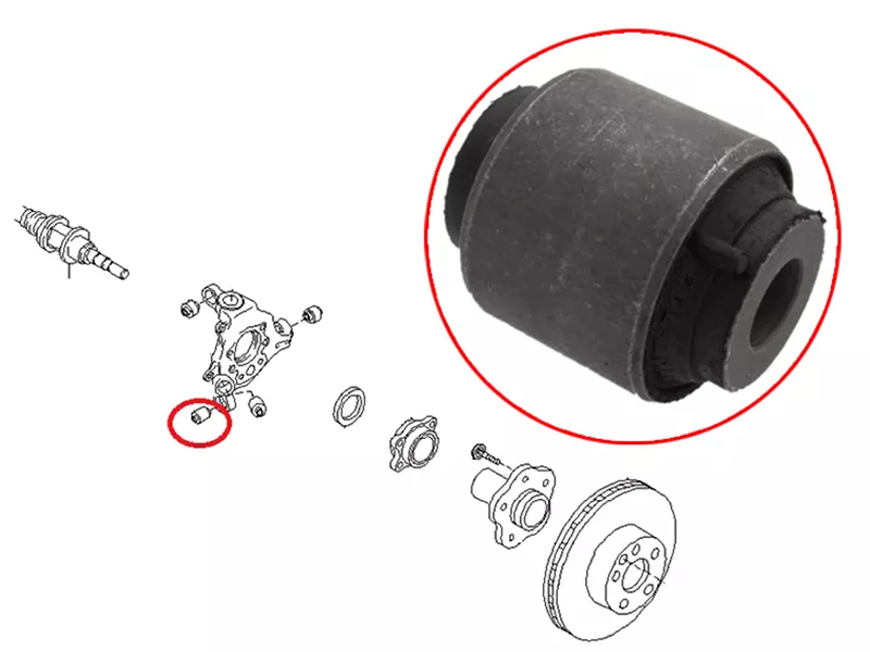 Сайлентблок цапфы Infiniti FX35 02-08 / Nissan Murano 02-08 - Артикул ST55152CA000 - Производитель Sat - Фото, Отзывы, Цены 