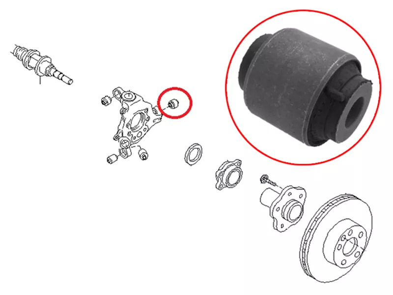 Сайлентблок цапфы Infiniti FX35 02-08 / Nissan Murano 02-08 - Артикул ST55157CA000 - Производитель Sat - Фото, Отзывы, Цены 