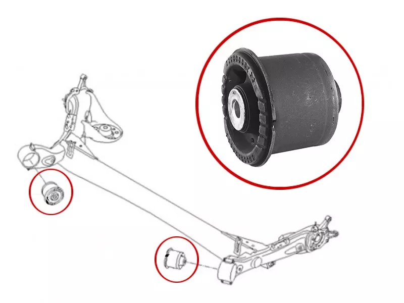 Сайлентблок балки Hyundai Solaris 10-17 / Kia Rio 11-17 - Артикул ST551601R000 - Производитель Sat - Фото, Отзывы, Цены 
