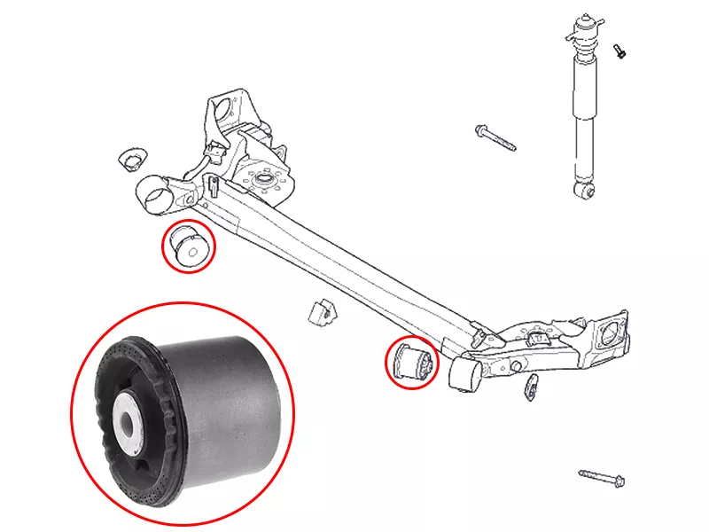 Сайлентблок балки Hyundai Creta 15-21 / Elantra 10-16 - Артикул ST55160M0000 - Производитель Sat - Фото, Отзывы, Цены 