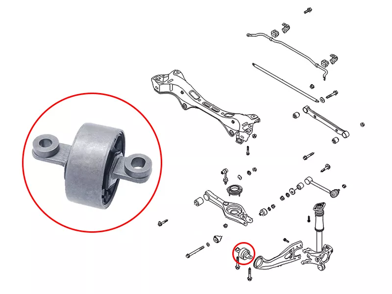 Сайлентблок рычага Hyundai ix35 09-15 / Tucson 09-15 - Артикул ST552743W000 - Производитель Sat - Фото, Отзывы, Цены 