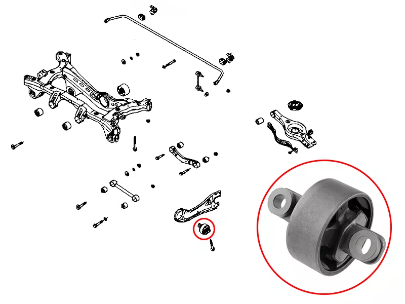 Сайлентблок Hyundai Creta 15-20 (Слева) - Артикул ST55274M0000 - Производитель Sat - Фото, Отзывы, Цены 