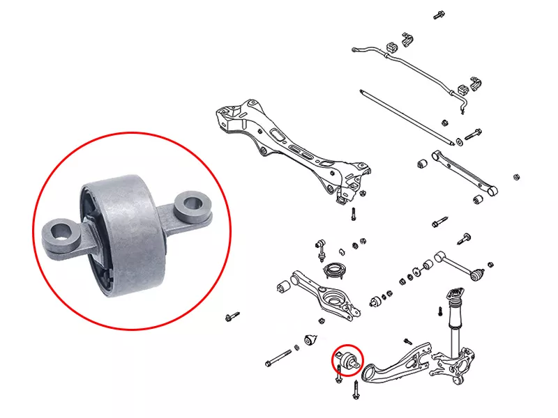 Сайлентблок рычага Hyundai ix35 09-15 / Tucson 09-15 - Артикул ST552753W000 - Производитель Sat - Фото, Отзывы, Цены 