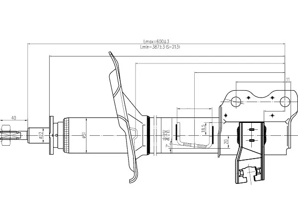 Стойка задняя NISSAN X-TRAIL 00-07 LH - Артикул ST553038H625 - Производитель Sat - Фото, Отзывы, Цены 