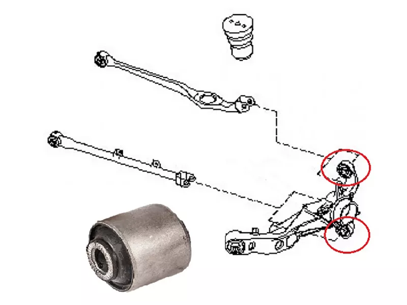 Сайлентблок рычага Nissan AD 99-08 / Wingroad 99-05 - Артикул ST55501WA201B - Производитель Sat - Фото, Отзывы, Цены 