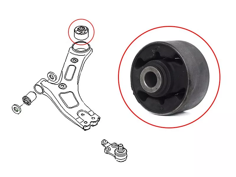 Сайлентблок рычага Hyundai Creta 15-21 / Elantra 15-20 - Артикул ST555844H000 - Производитель Sat - Фото, Отзывы, Цены 