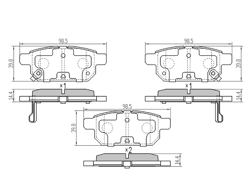 Колодки тормозные задние -ST5580068L00 Sat для SUZUKI SWIFT