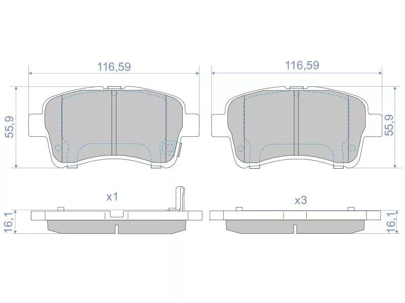 Колодки тормозные (Спереди) Suzuki Aerio 01-07 / Liana 01-07 - Артикул ST5581054G11 - Производитель Sat - Фото, Отзывы, Цены 