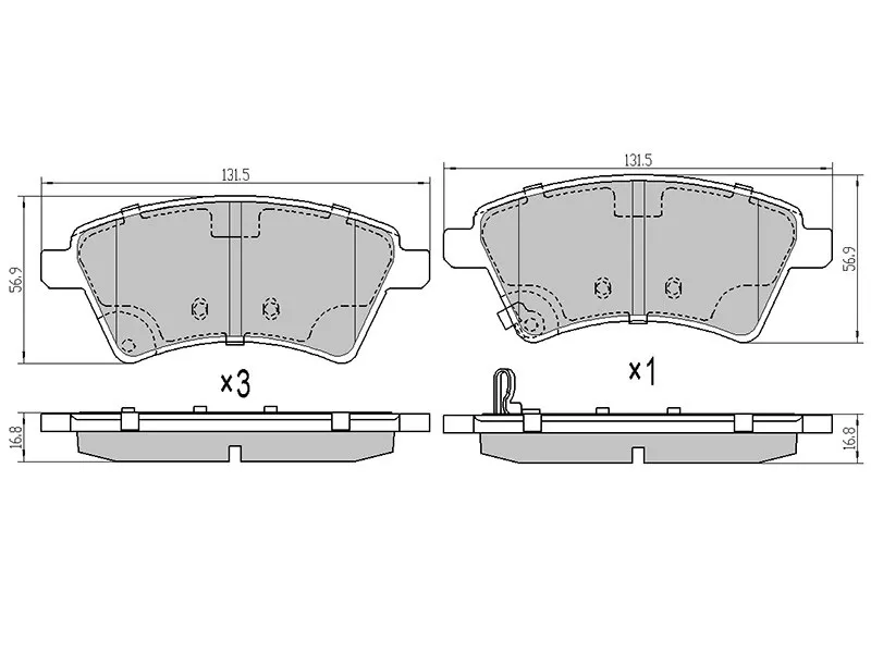 Колодки тормозные передние (тип 1) -ADB31513 Allied Nippon для SUZUKI SX-4
