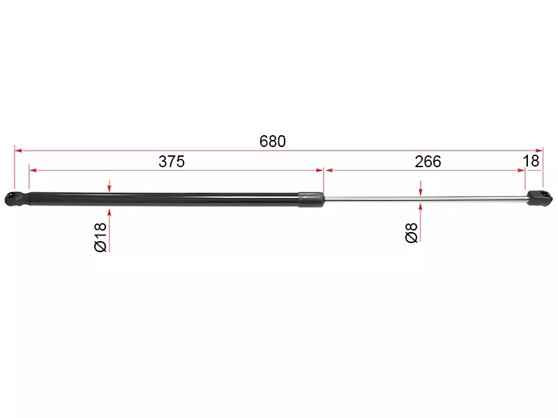 Амортизатор капота Subaru Forester 12-19 (Справа=Слева) - Артикул ST57251SG000 - Производитель Sat - Фото, Отзывы, Цены 