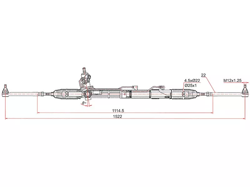 Рейка рулевая HYUNDAI SANTA FE 09- LHD - Артикул ST577002B210 - Производитель Sat - Фото, Отзывы, Цены 