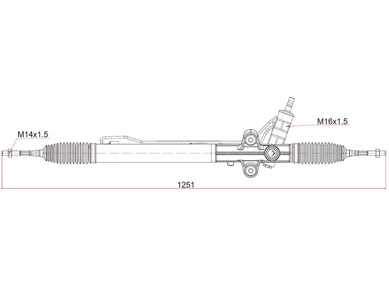 Рейка рулевая HYUNDAI STAREX/H1 08 - Артикул ST577004H100 - Производитель Sat - Фото, Отзывы, Цены 