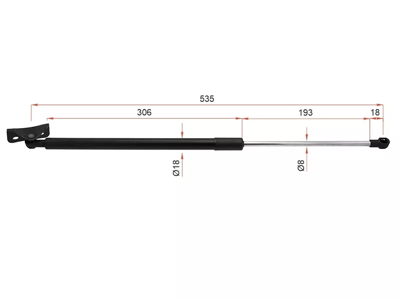 Амортизатор крышки багажника Mitsubishi Outlander 12-22 (Слева) - Артикул ST5802A375 - Производитель Sat - Фото, Отзывы, Цены 