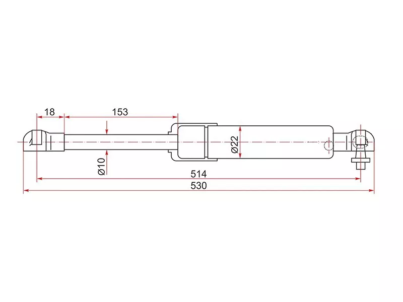 Амортизатор крышки багажника -ST5802A449 Sat для MITSUBISHI PAJERO SPORT