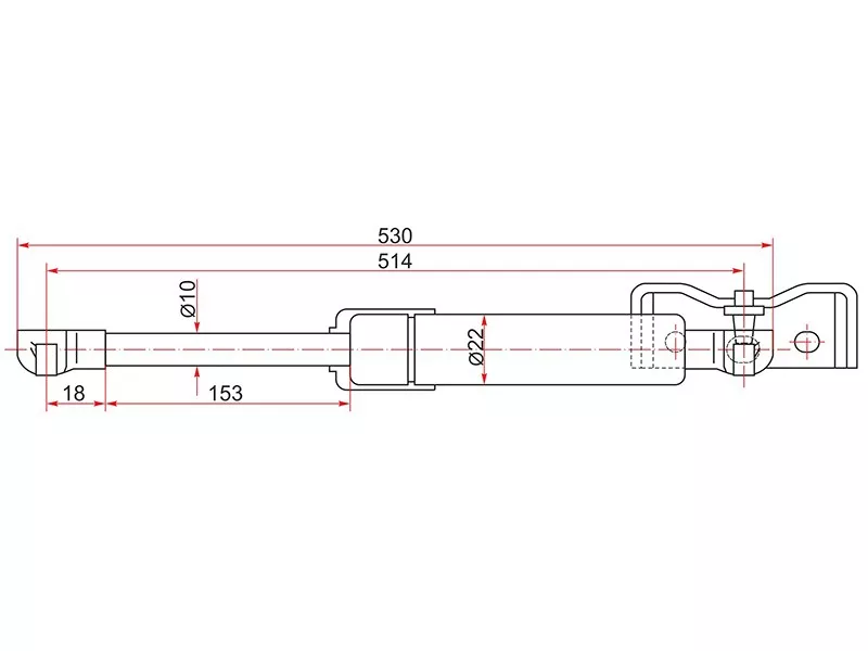 Амортизатор крышки багажника Mitsubishi Pajero Sport 08-17 - Артикул ST5802A450 - Производитель Sat - Фото, Отзывы, Цены 