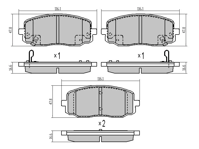 Колодки тормозные передние -ST5810107A10 Sat для KIA PICANTO