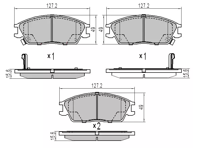 Колодки тормозные (Спереди) Hyundai Elantra 90-93 / Accent 94-17 - Артикул ST581011CA00 - Производитель Sat - Фото, Отзывы, Цены 