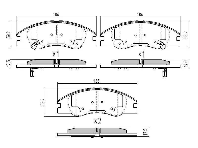 Колодки тормозные передние -ST581012FA20 Sat для KIA CERATO