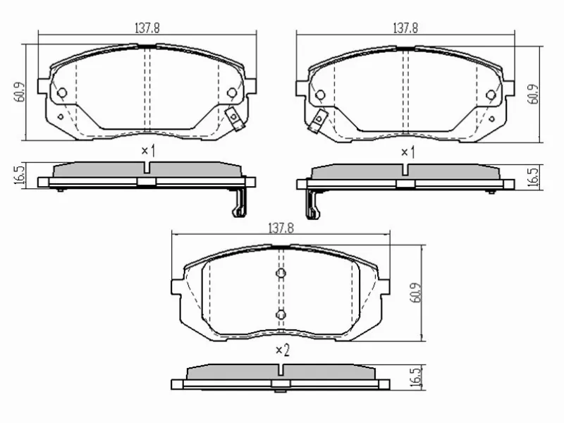 Колодки тормозные (Спереди) Hyundai Elantra 15-20 / ix35 09-15 - Артикул ST581013ZA70 - Производитель Sat - Фото, Отзывы, Цены 