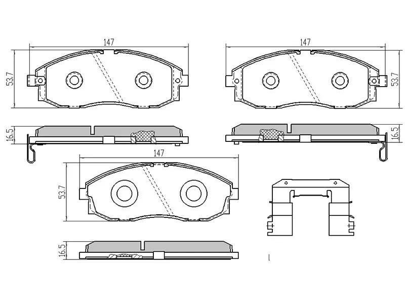 Колодки тормозные (Спереди) Hyundai H1 97-07 / Porter 98-10 - Артикул ST581014AA81 - Производитель Sat - Фото, Отзывы, Цены 