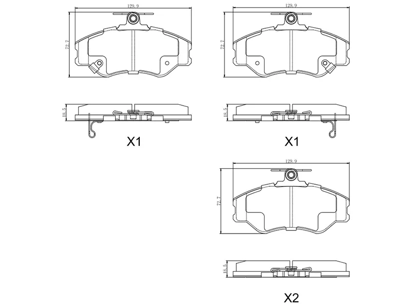 Колодки тормозные (Спереди) Hyundai Porter 98-10 - Артикул ST581014BA10 - Производитель Sat - Фото, Отзывы, Цены 