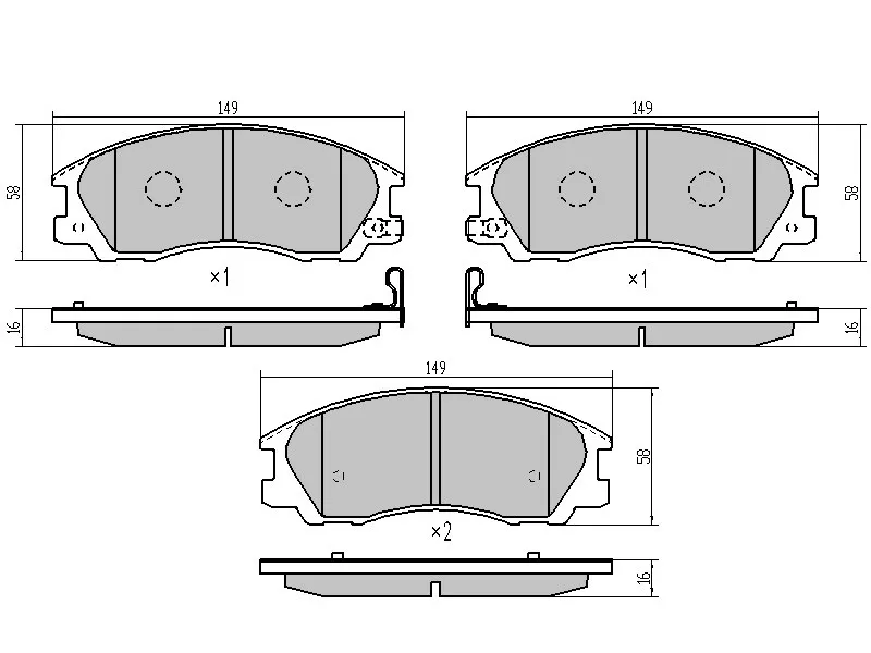 Колодки тормозные (Спереди) Hyundai Terracan 01-07 - Артикул ST58101H1A10 - Производитель Sat - Фото, Отзывы, Цены 