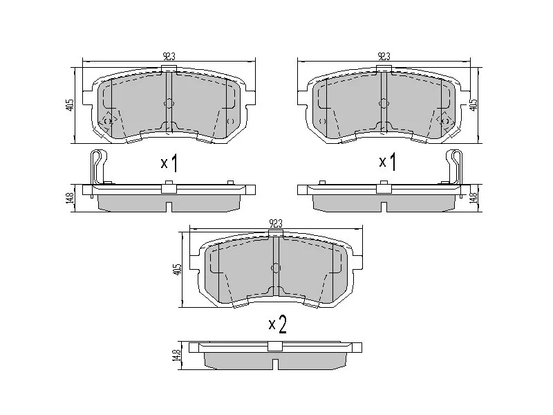 Колодки тормозные задние -ST583020XA00 Sat для KIA PICANTO