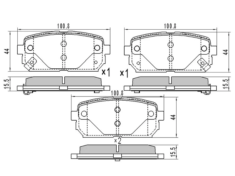 Колодки тормозные задние -ST583021DA00 Sat для KIA CARENS