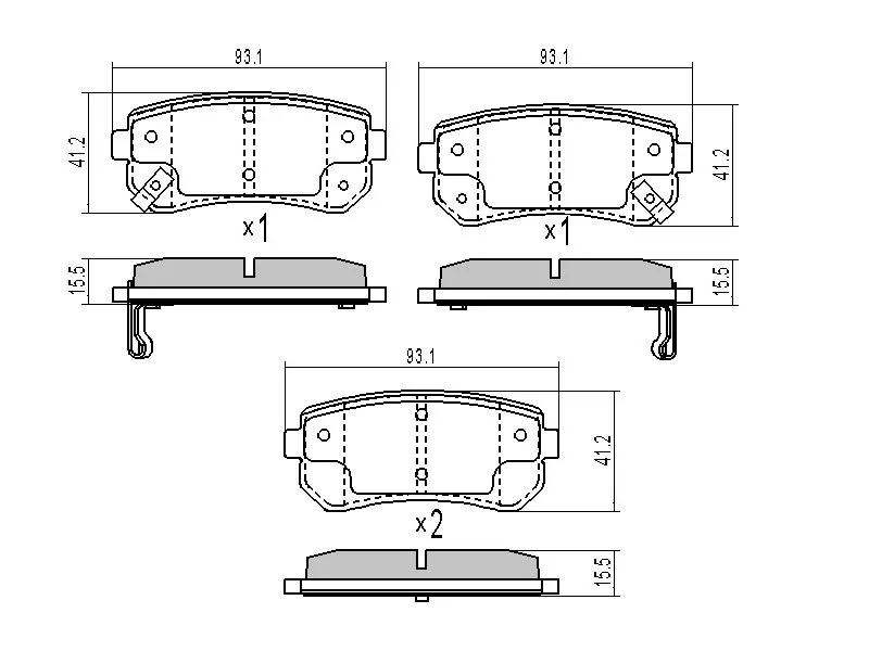 Колодки тормозные (Сзади) Hyundai Creta 15-20 / ix35 09-15 - Артикул ST583021MA00 - Производитель Sat - Фото, Отзывы, Цены 